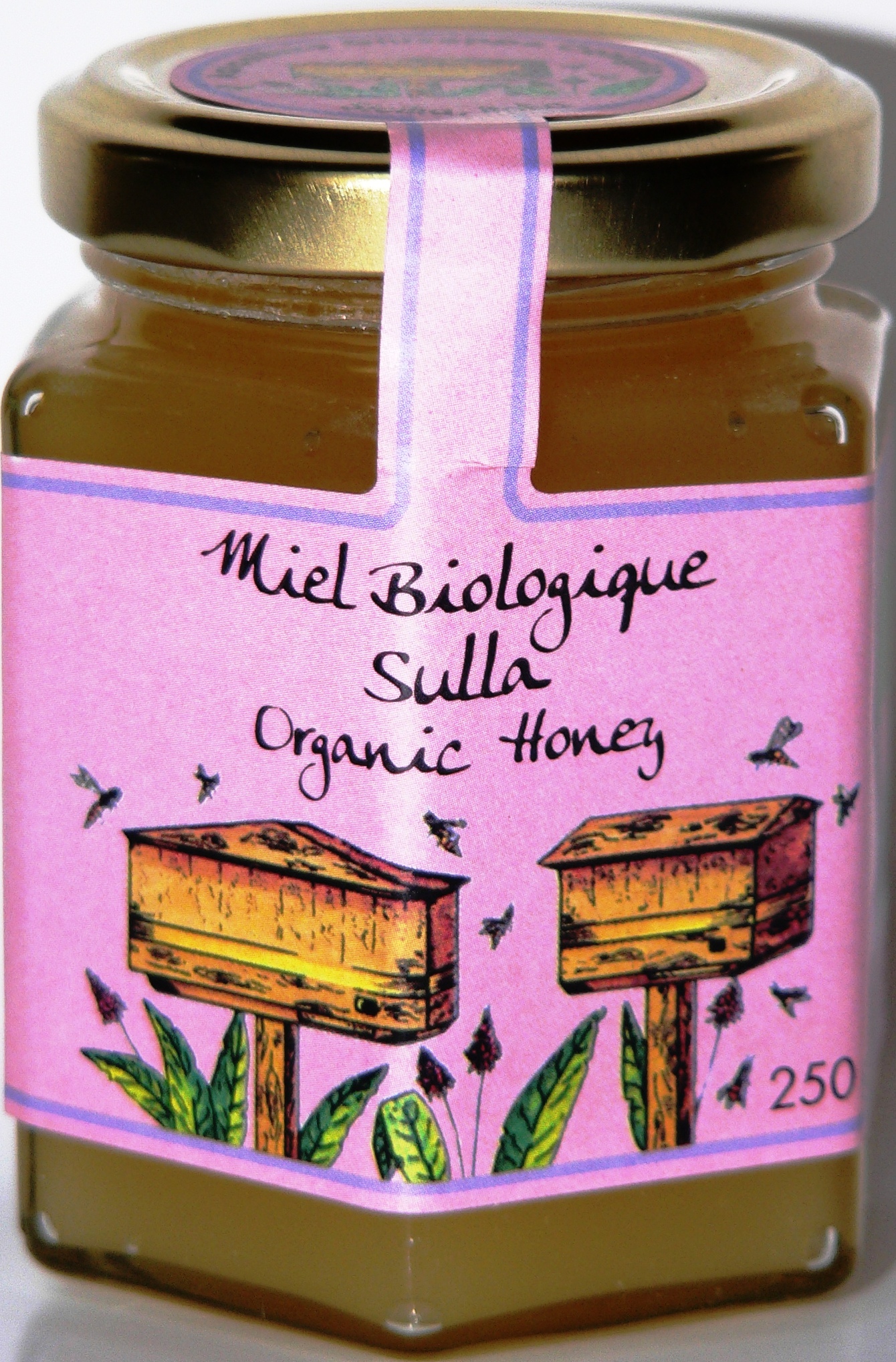 Miel de sulla biologique et Pizzo Free.  250 gr.